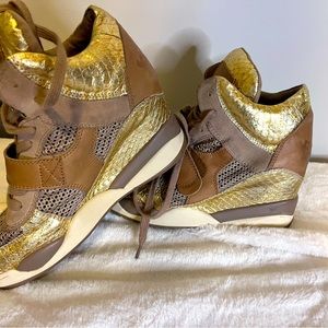 Ash gold wedge sneaker size 41